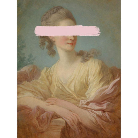 Fragonard Femme I White Modern Wood Framed Art Print by Green, Jacob