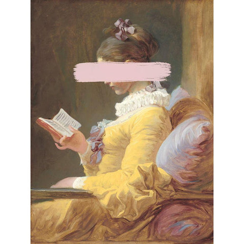 Fragonard Femme II Black Modern Wood Framed Art Print with Double Matting by Green, Jacob