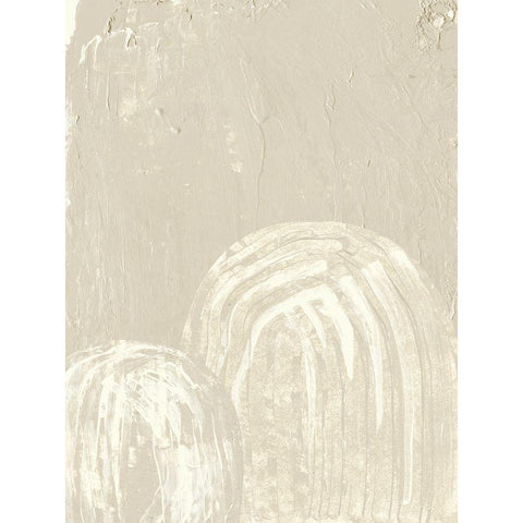 Sandy Arcs III White Modern Wood Framed Art Print by Wang, Melissa