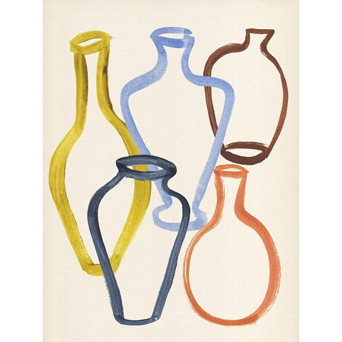 Le Vase I Black Modern Wood Framed Art Print by Warren, Annie