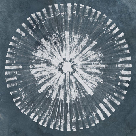 Batik Bullseye I Gold Ornate Wood Framed Art Print with Double Matting by Vess, June Erica