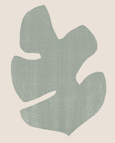 Palm Morph I White Modern Wood Framed Art Print with Double Matting by Vess, June Erica