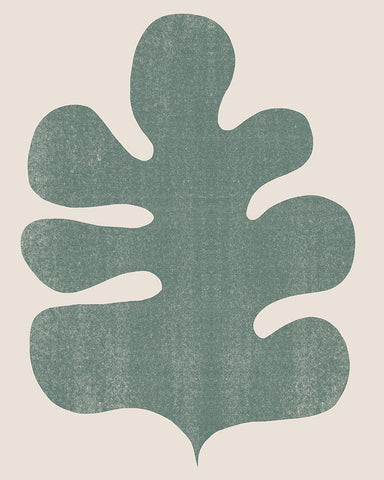 Palm Morph II White Modern Wood Framed Art Print with Double Matting by Vess, June Erica