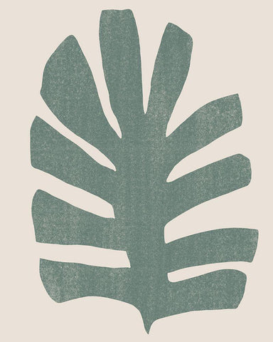 Palm Morph III White Modern Wood Framed Art Print with Double Matting by Vess, June Erica