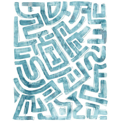 Labyrinth II White Modern Wood Framed Art Print by Vess, June Erica