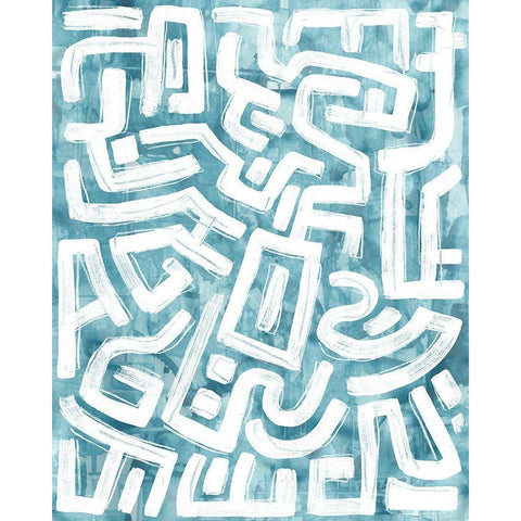 Labyrinth III Black Modern Wood Framed Art Print with Double Matting by Vess, June Erica