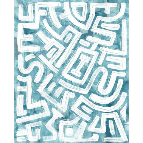 Labyrinth IV Black Modern Wood Framed Art Print by Vess, June Erica