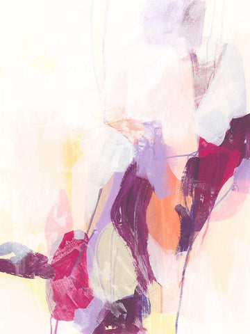 Polar Magenta I White Modern Wood Framed Art Print with Double Matting by Vess, June Erica