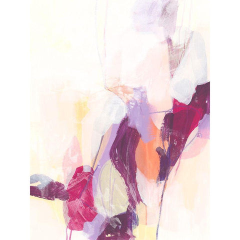 Polar Magenta I Black Modern Wood Framed Art Print with Double Matting by Vess, June Erica