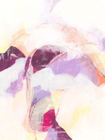 Polar Magenta II White Modern Wood Framed Art Print with Double Matting by Vess, June Erica