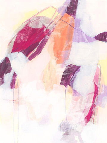 Polar Magenta IV White Modern Wood Framed Art Print with Double Matting by Vess, June Erica