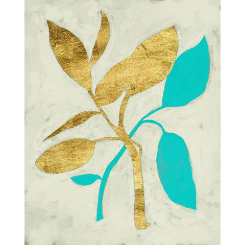 Gilt Tropic III White Modern Wood Framed Art Print by Zarris, Chariklia