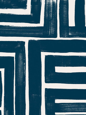 Monochrome Signals V White Modern Wood Framed Art Print with Double Matting by Vess, June Erica