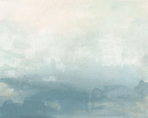 Tone Scape I White Modern Wood Framed Art Print with Double Matting by Vess, June Erica