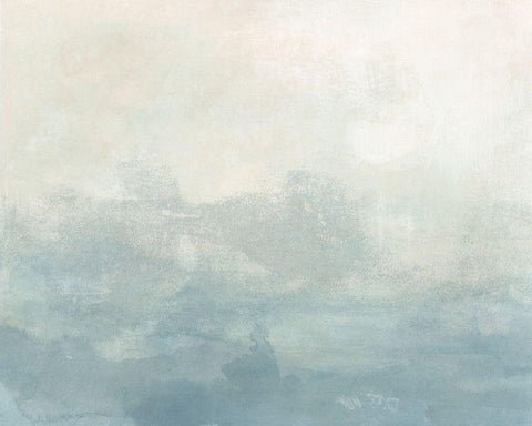 Tone Scape II Black Ornate Wood Framed Art Print with Double Matting by Vess, June Erica