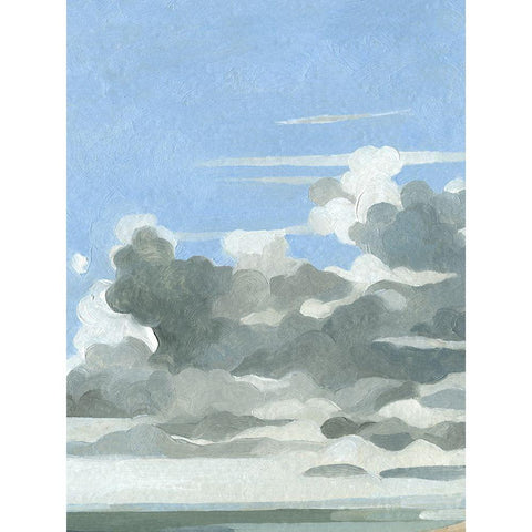 Oceanic Clouds I Black Modern Wood Framed Art Print with Double Matting by Caroline, Emma