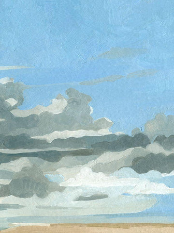 Oceanic Clouds II Black Ornate Wood Framed Art Print with Double Matting by Caroline, Emma