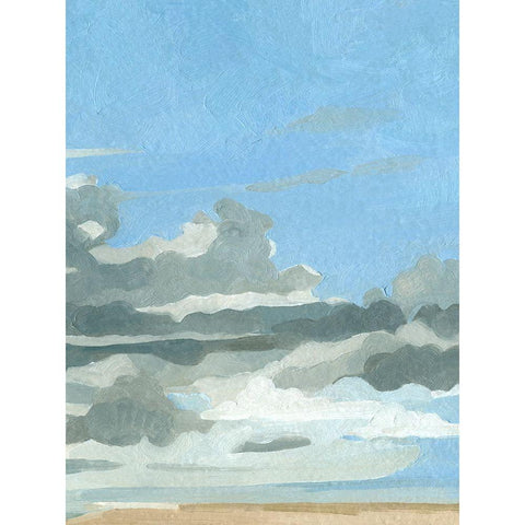 Oceanic Clouds II Black Modern Wood Framed Art Print by Caroline, Emma