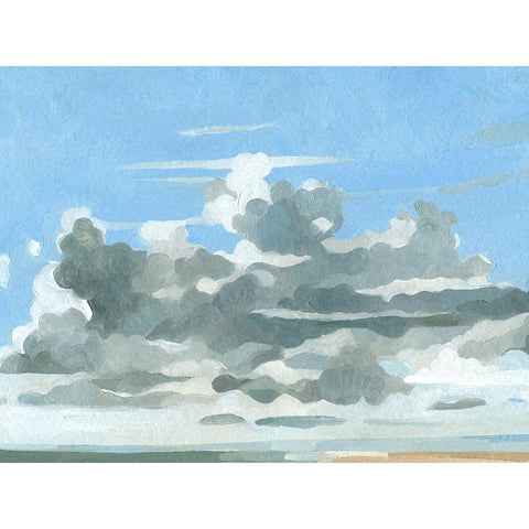 Oceanic Clouds III Gold Ornate Wood Framed Art Print with Double Matting by Caroline, Emma