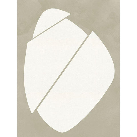 Neutral Wedge I White Modern Wood Framed Art Print by Green, Jacob