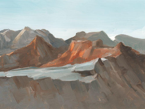 Western Plateau I White Modern Wood Framed Art Print with Double Matting by Harper, Ethan