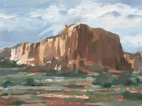 Western Rock Formation I White Modern Wood Framed Art Print with Double Matting by Harper, Ethan