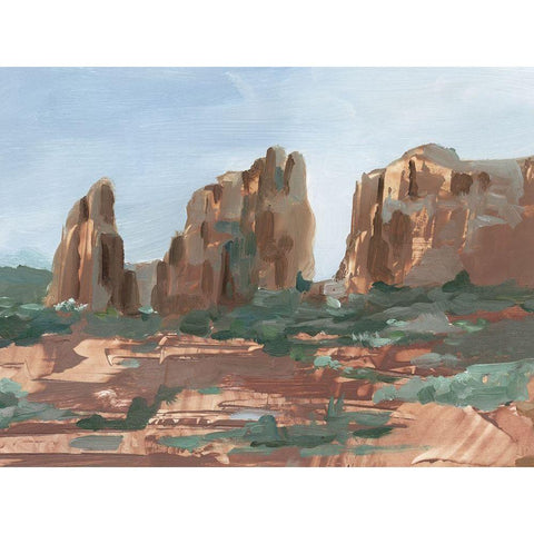 Western Rock Formation II White Modern Wood Framed Art Print by Harper, Ethan