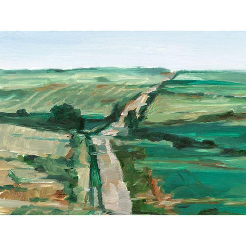 Rural Route I Gold Ornate Wood Framed Art Print with Double Matting by Harper, Ethan