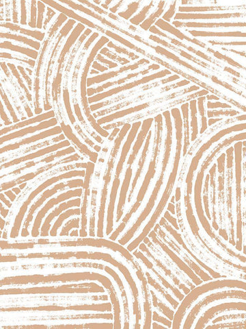 Pattern Maze in Apricot II White Modern Wood Framed Art Print with Double Matting by Vess, June Erica