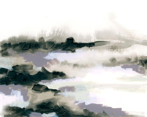 Shadow Inlet I White Modern Wood Framed Art Print with Double Matting by Vess, June Erica