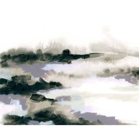 Shadow Inlet I Black Modern Wood Framed Art Print by Vess, June Erica