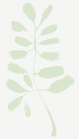 Soft Sprig Trio I White Modern Wood Framed Art Print with Double Matting by Vess, June Erica