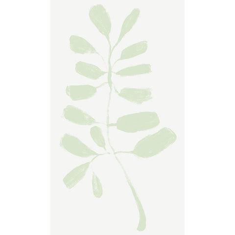 Soft Sprig Trio I Black Modern Wood Framed Art Print by Vess, June Erica