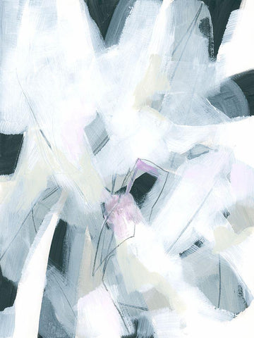 Marble Strike I White Modern Wood Framed Art Print with Double Matting by Vess, June Erica