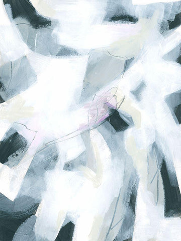 Marble Strike II White Modern Wood Framed Art Print with Double Matting by Vess, June Erica