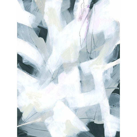 Marble Strike IV Black Modern Wood Framed Art Print with Double Matting by Vess, June Erica