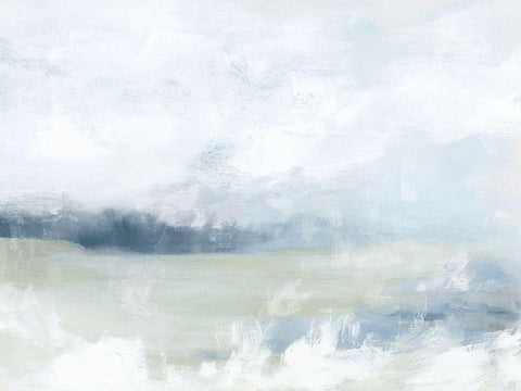 Breezy Vista II White Modern Wood Framed Art Print with Double Matting by Vess, June Erica