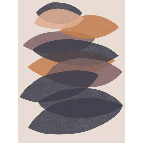 Paper Stack I White Modern Wood Framed Art Print by Vess, June Erica