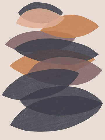 Paper Stack I White Modern Wood Framed Art Print with Double Matting by Vess, June Erica