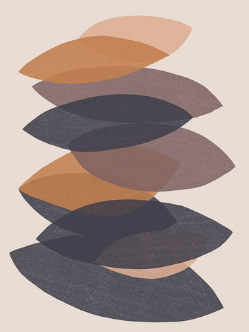 Paper Stack II Black Ornate Wood Framed Art Print with Double Matting by Vess, June Erica