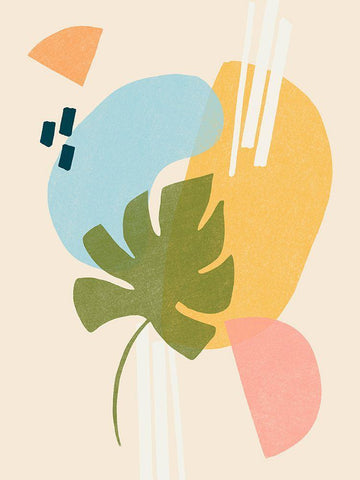 Memphis Symphony II Black Ornate Wood Framed Art Print with Double Matting by Vess, June Erica