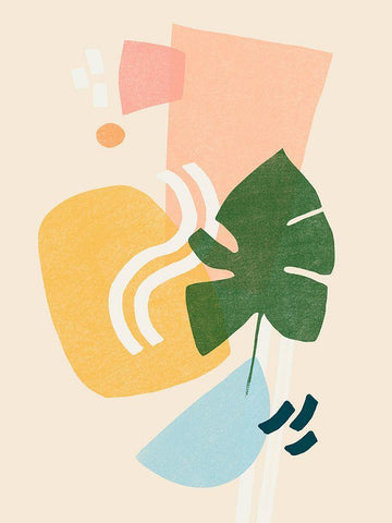 Memphis Symphony III White Modern Wood Framed Art Print with Double Matting by Vess, June Erica