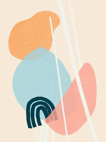 Memphis Symphony IV Black Ornate Wood Framed Art Print with Double Matting by Vess, June Erica