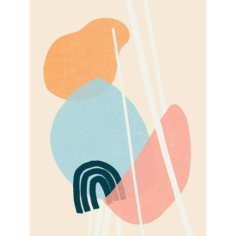 Memphis Symphony IV Black Modern Wood Framed Art Print by Vess, June Erica