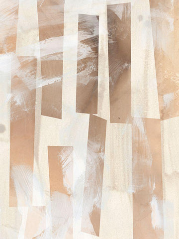 Vertical Strata II White Modern Wood Framed Art Print with Double Matting by Vess, June Erica