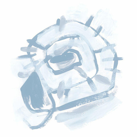 Simple Shell Study III Black Ornate Wood Framed Art Print with Double Matting by Vess, June Erica