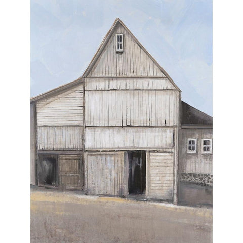 Custom Barn Textures I White Modern Wood Framed Art Print by OToole, Tim