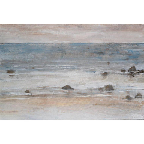 Shimmering Shore II White Modern Wood Framed Art Print by OToole, Tim