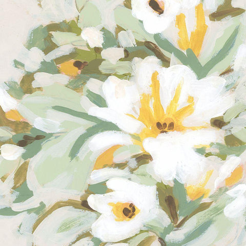 Sunshine Blooms IV White Modern Wood Framed Art Print with Double Matting by Vess, June Erica