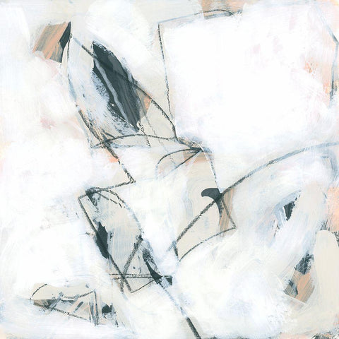 Pink Agate I Black Modern Wood Framed Art Print with Double Matting by Vess, June Erica